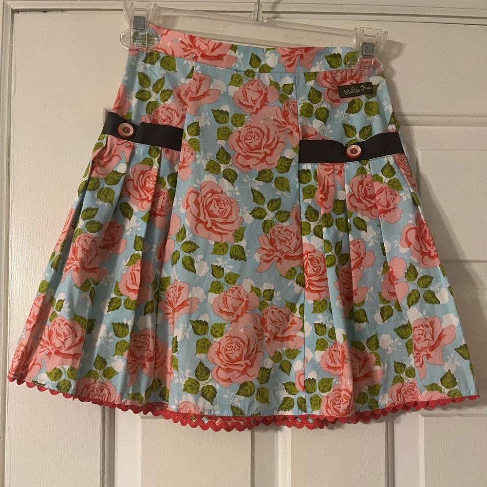 Matilda Jane  NWT Girls 8 skirt NWT Good Heart collection. Pink Salt Taffy Rose